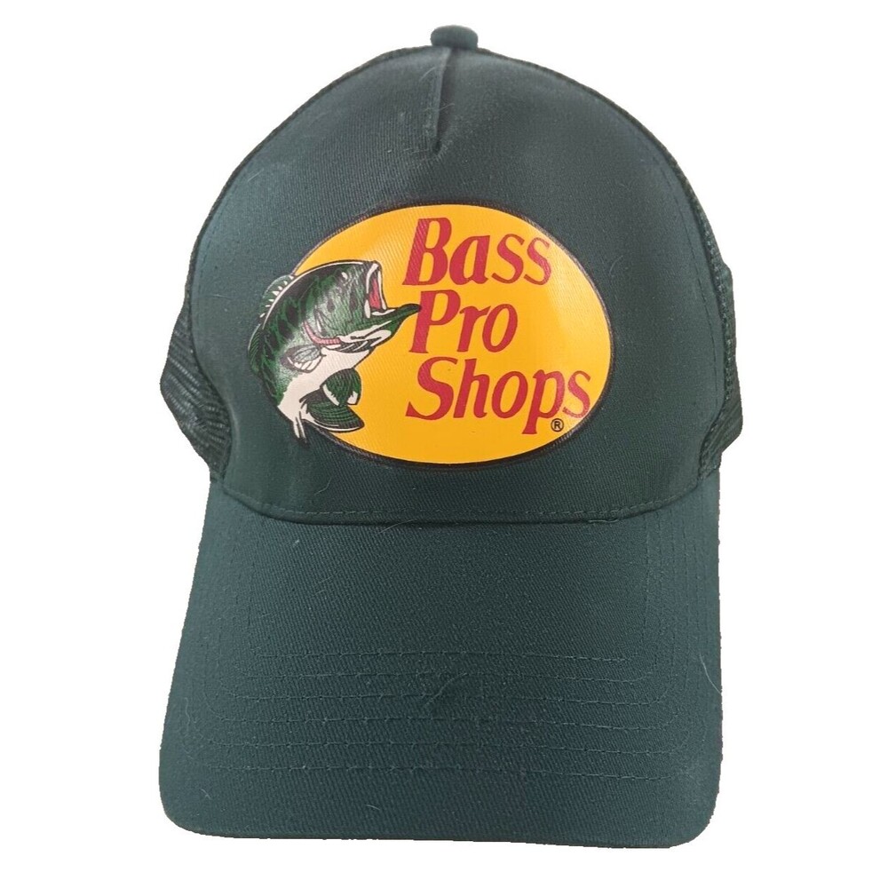 Bass Pro Shops Men's Trucker Hat Green Olive Adjustable